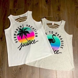 Justice girls 20 plus two tank tops